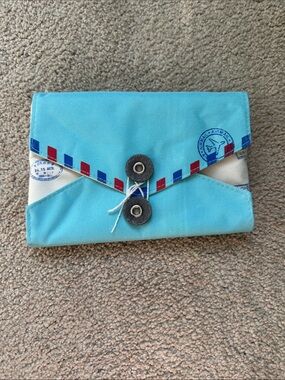Umbra Airmail Envelope Style Light Blue Travel Jewelry Pouch